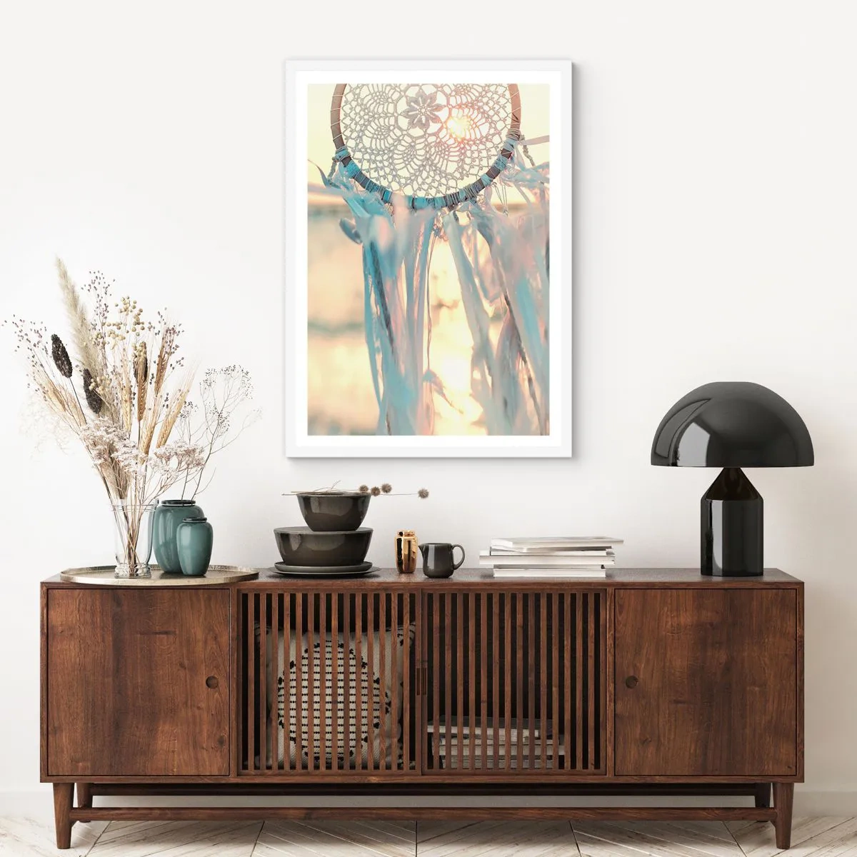 Poster in einem weißen Rahmen - Totem aus Spitze - 70x100 cm