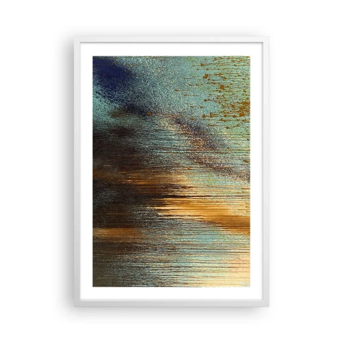 Poster in einem weißen Rahmen - Eine nicht zufällige farbenfrohe Komposition - 50x70 cm