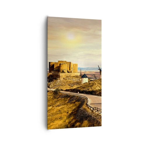 Bild auf Leinwand - Leinwandbild - Don Quijote kommt gleich - 65x120 cm