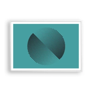 Poster in einem weißen Rahmen - Kreis – eine geometrische Variante - 100x70 cm