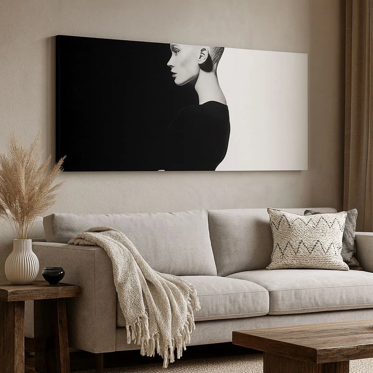 Bild auf Leinwand - Leinwandbild - Einfach eine Frau - 100x40 cm