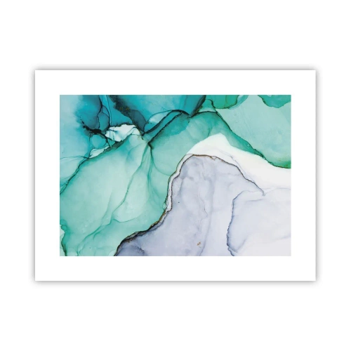 Poster - Eine Studie in Türkis - 40x30 cm