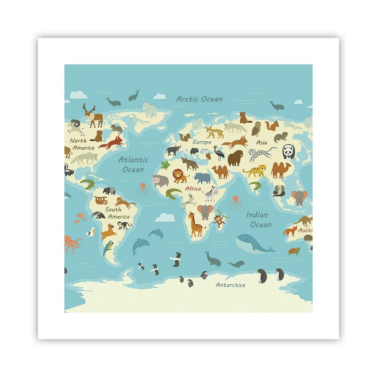 Poster - Gute Nachbarn - 40x40 cm