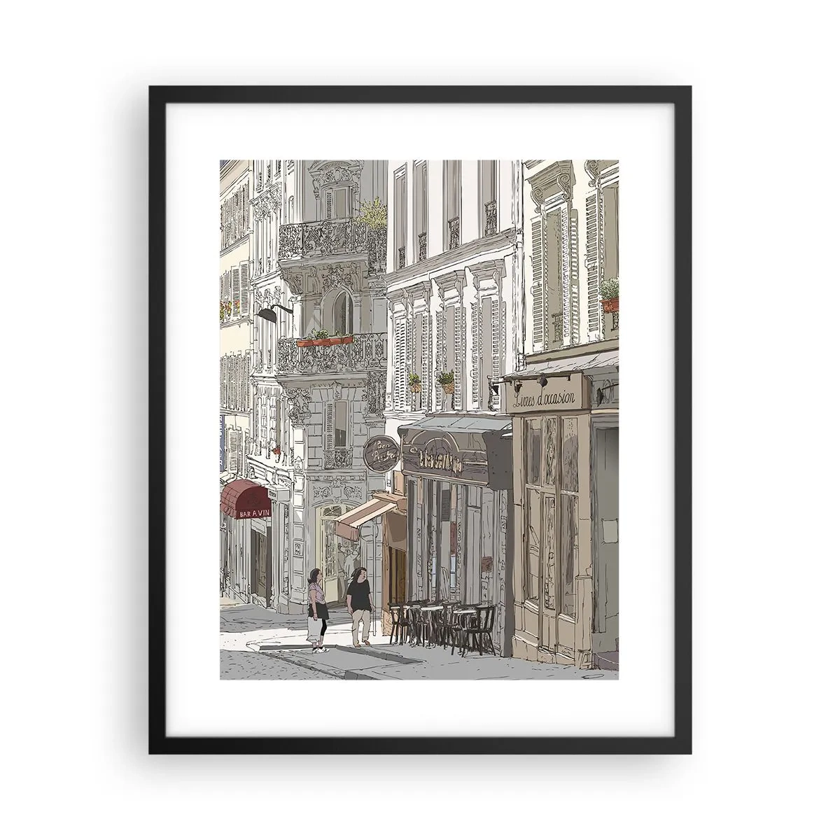 Poster in einem schwarzem Rahmen - Stadtfreuden - 40x50 cm