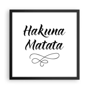 Poster in einem schwarzem Rahmen - Bester Ratschlag - 40x40 cm