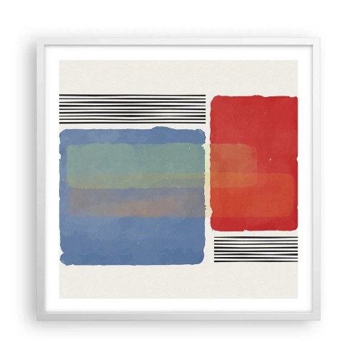 Poster in einem weißen Rahmen - Der Geist und der Buchstabe der Geometrie - 60x60 cm