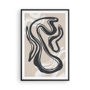 Poster in einem schwarzem Rahmen - Vervielfachter Ausdruck - 61x91 cm