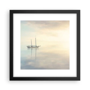 Poster in einem schwarzem Rahmen - Im Meer der Stille - 30x30 cm