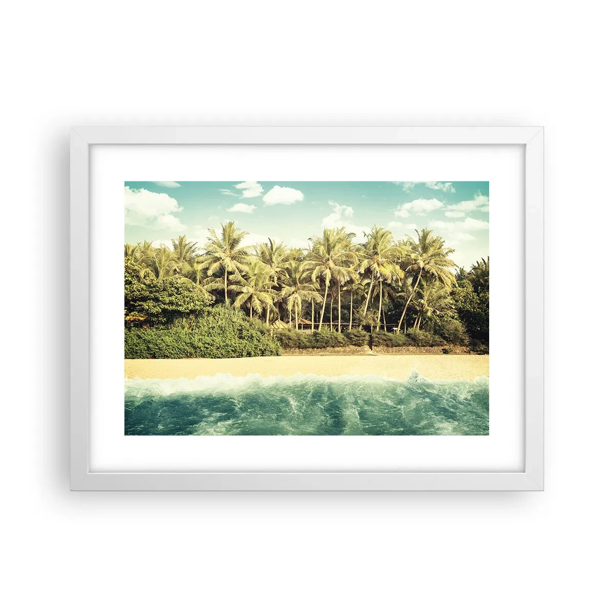 Poster in einem weißen Rahmen - Wie wäre es hier? - 40x30 cm