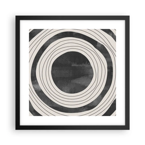 Poster in einem schwarzem Rahmen - Auf den Punkt gebracht - 40x40 cm