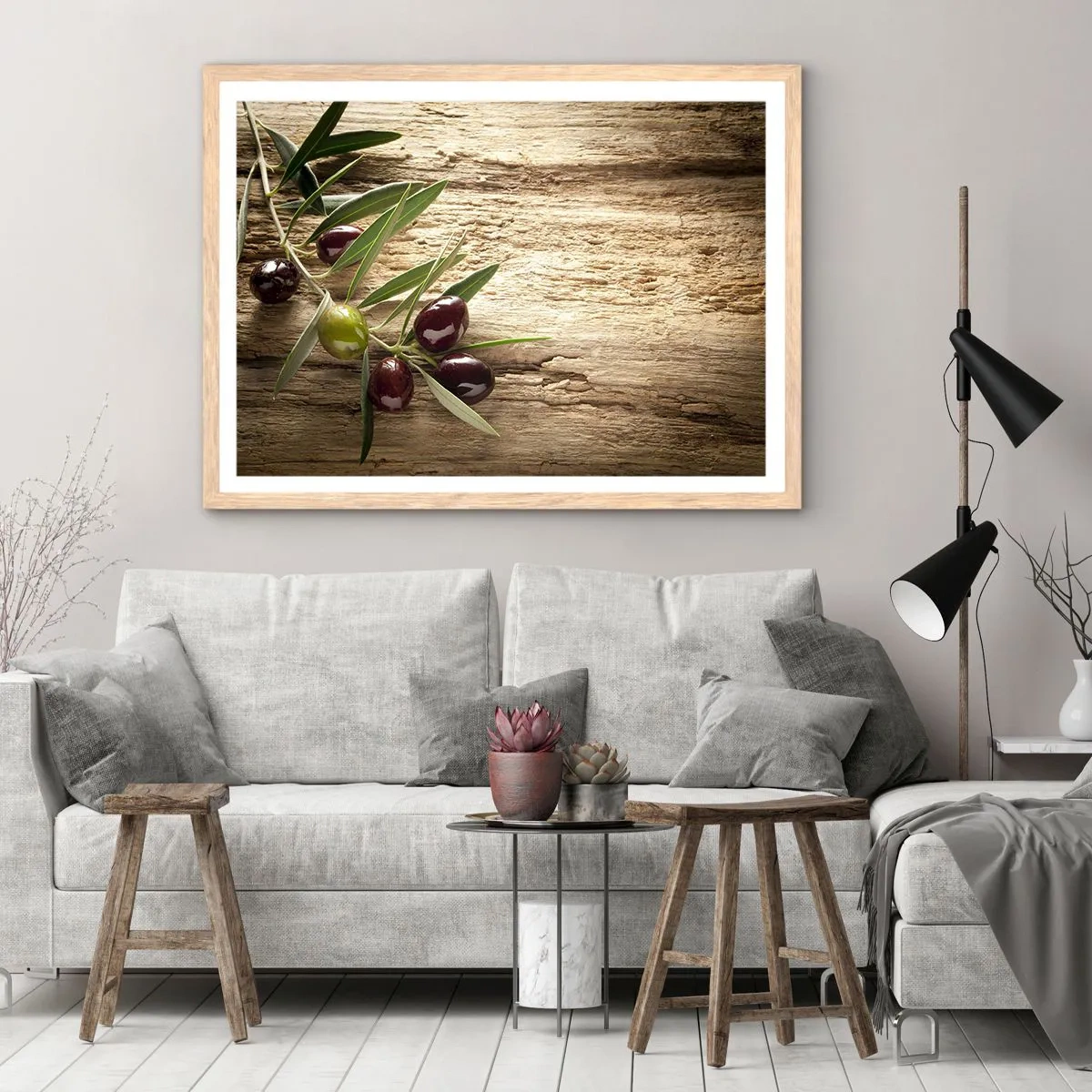 Poster in einem Rahmen aus heller Eiche - Direkt aus der Natur - 100x70 cm