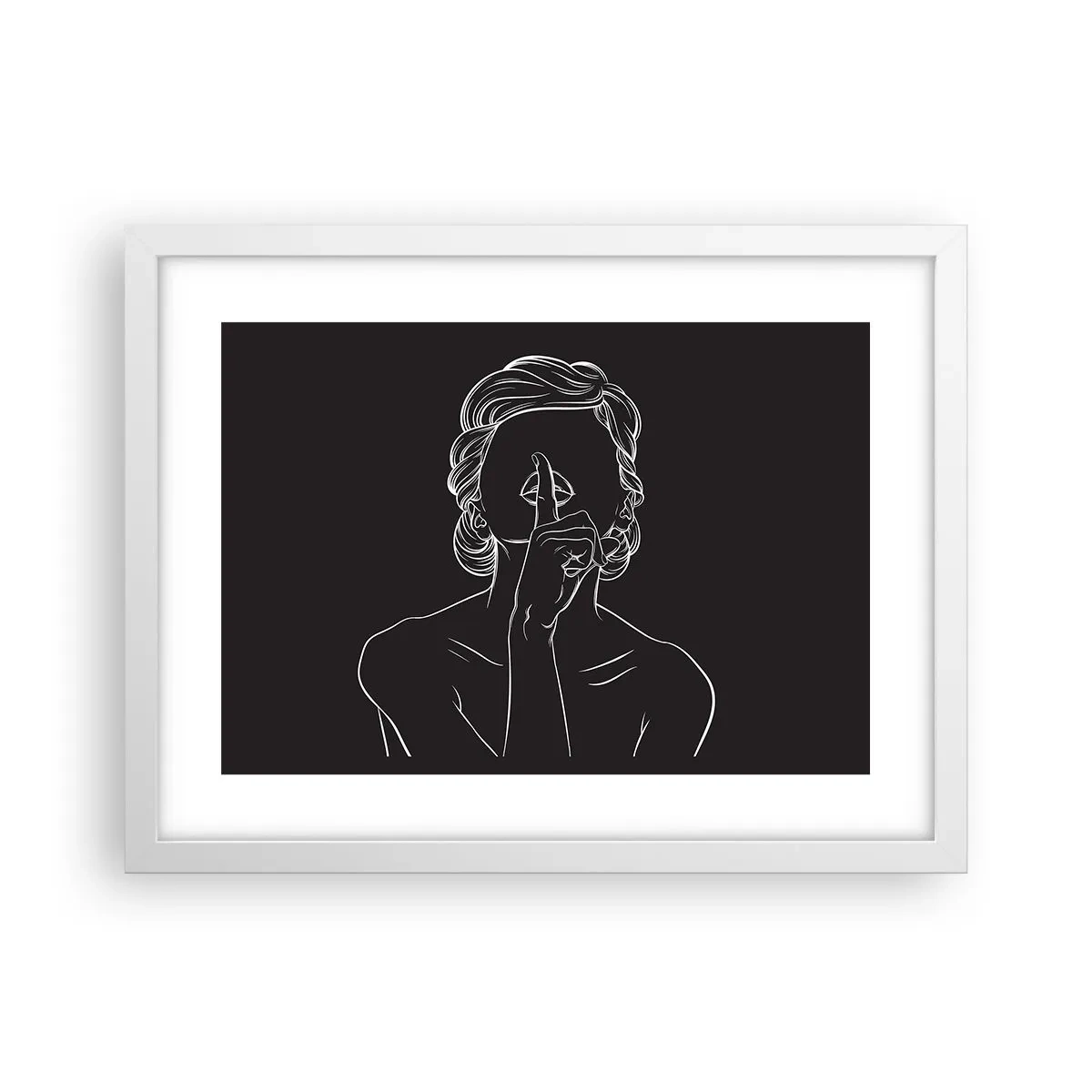 Poster in einem weißen Rahmen - Schönheit erblüht in der Stille - 40x30 cm