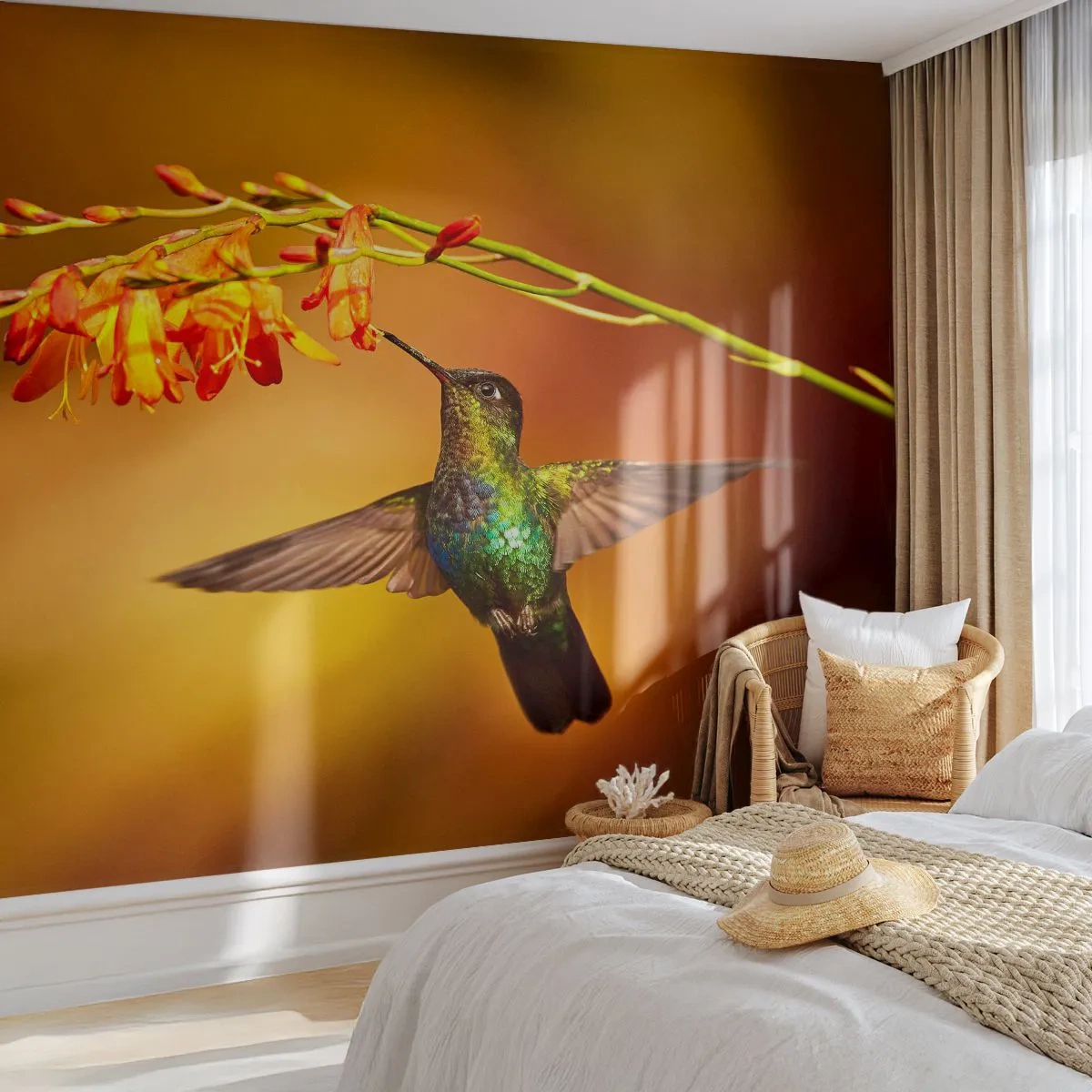 Fototapete Standard Eco - Ein Lichtbote nach den Maya - Kolibri, Vogel, Natur - 250x175 cm