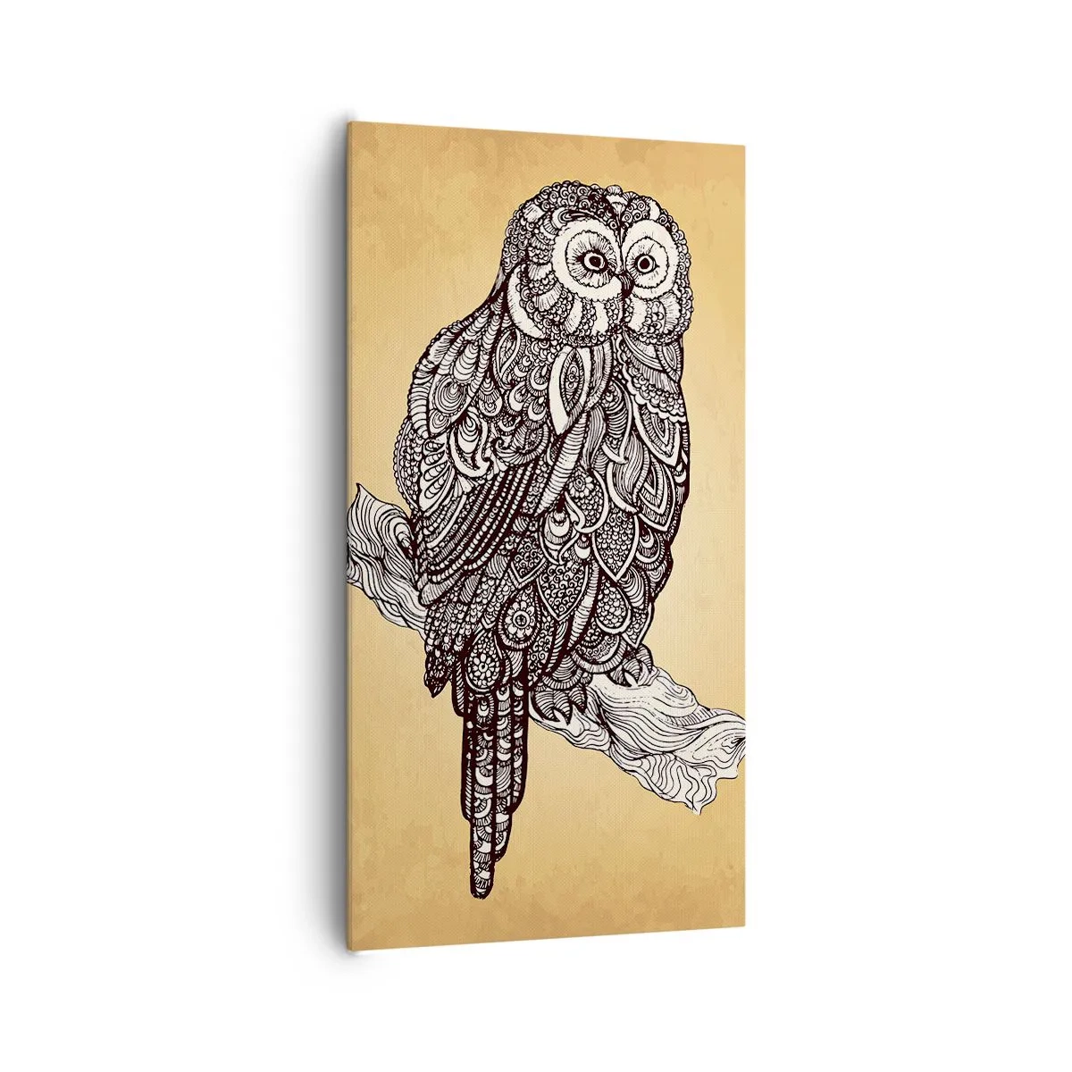 Bild auf Leinwand - Leinwandbild - Kunstvolle Ornamente der Weisheit - 65x120 cm