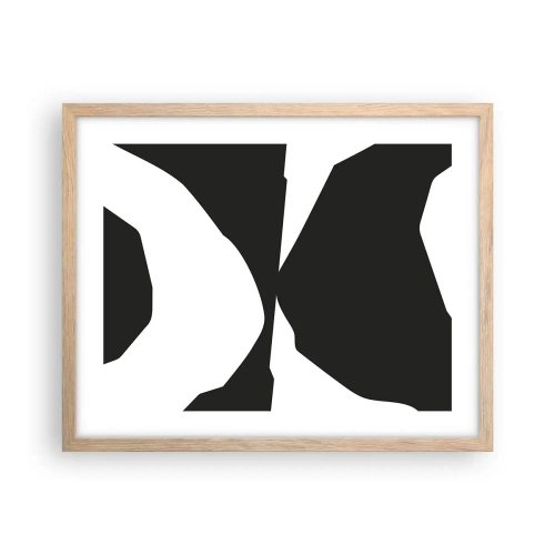 Poster in einem Rahmen aus heller Eiche - Positiv negativ - 50x40 cm