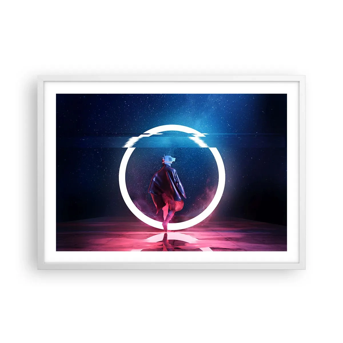 Poster in einem weißen Rahmen - Zwischen den Welten - 70x50 cm