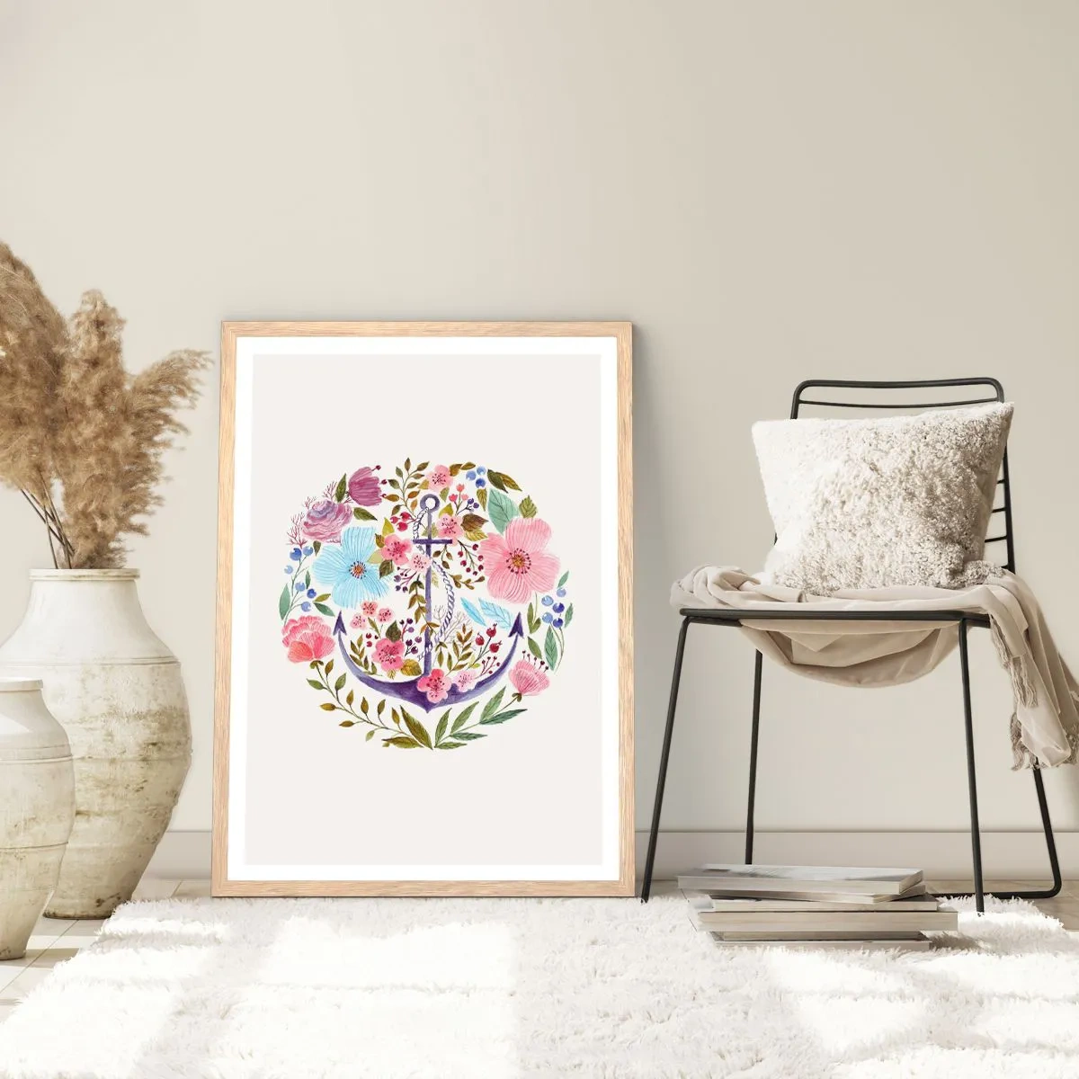 Poster in einem Rahmen aus heller Eiche - Guter Traum eines Seemanns - 70x100 cm