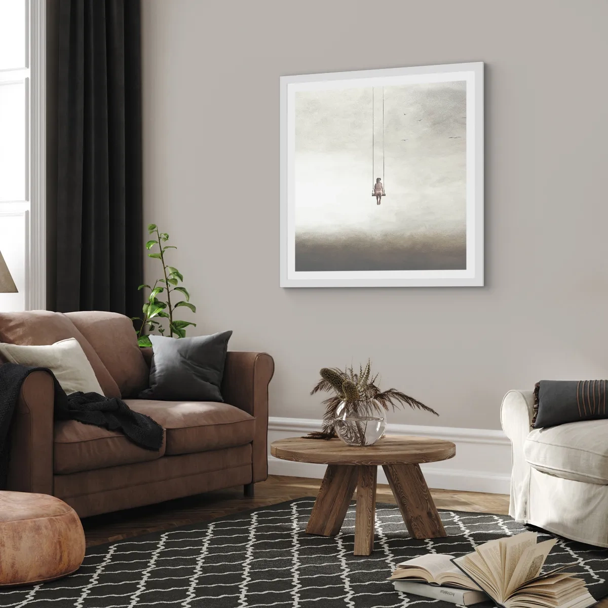 Poster in einem weißen Rahmen - Ein Kind in uns - 60x60 cm