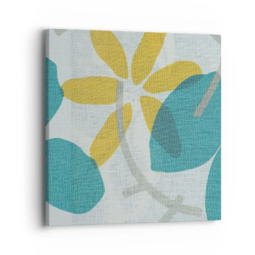 Bild auf Leinwand - Leinwandbild - Unter den azurblauen Blättern - 40x40 cm