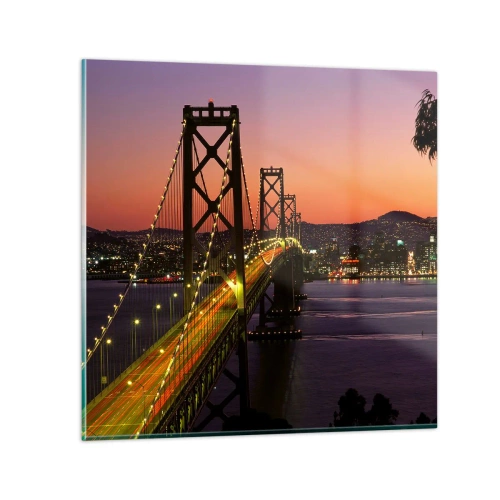 Glasbild - Bild auf glas - Violetter Abend - 30x30 cm