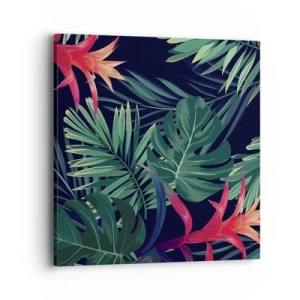 Bild auf Leinwand - Leinwandbild - Im Grünen in Flammen gehen - 40x40 cm