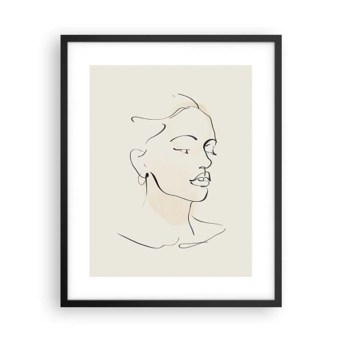 Poster in einem schwarzem Rahmen - Eine bestimmte Linie - 40x50 cm