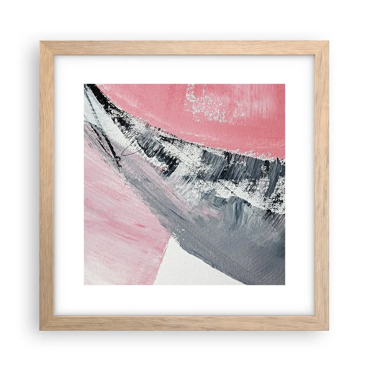 Poster in einem Rahmen aus heller Eiche - Passende Komposition - 30x30 cm