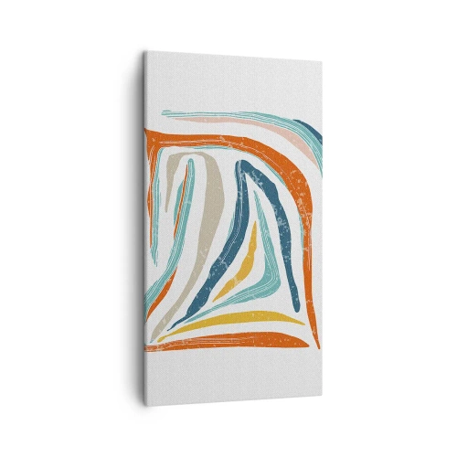 Bild auf Leinwand - Leinwandbild - Abstraktion mit einem freundlichen Lächeln - 45x80 cm