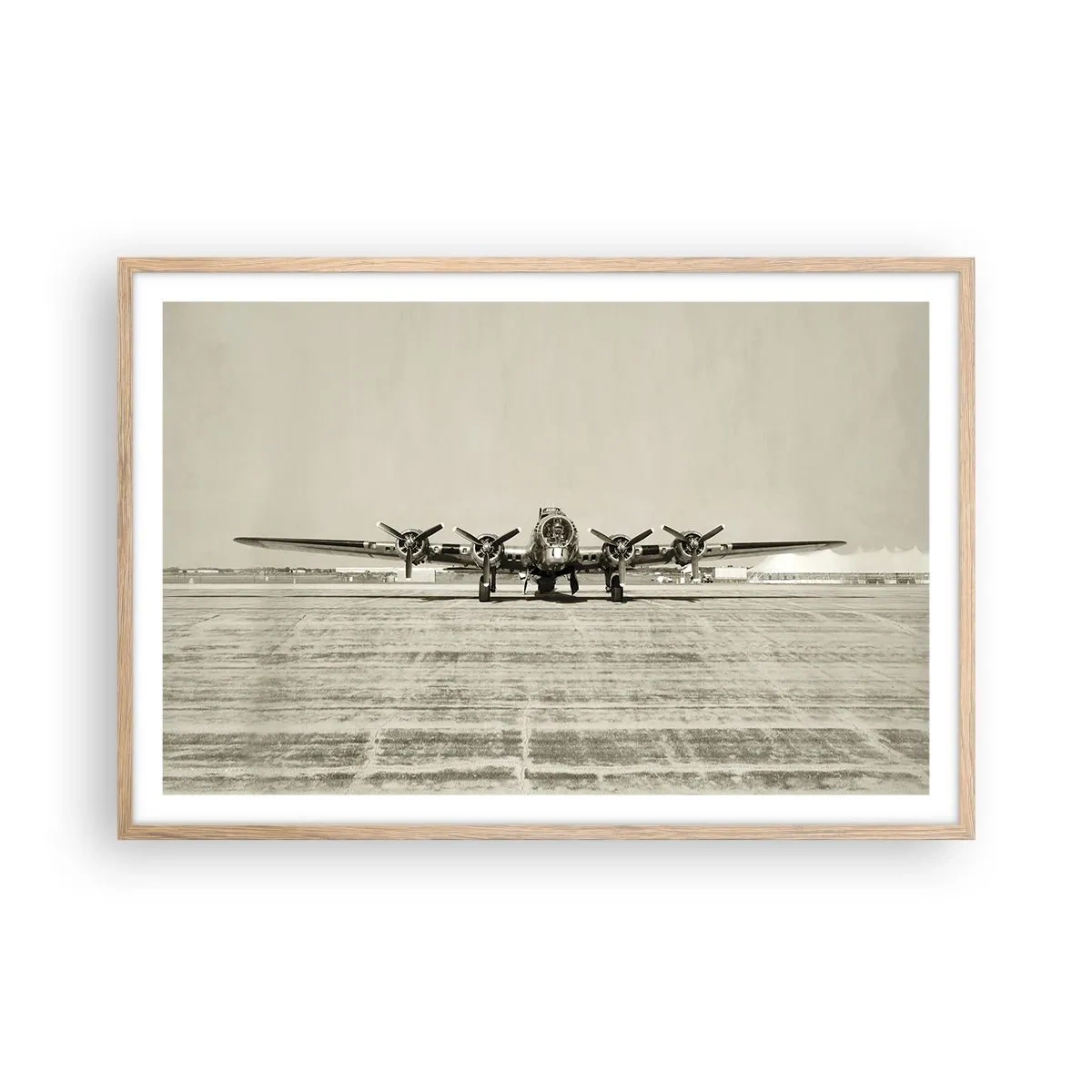 Poster in einem Rahmen aus heller Eiche - Wie immer bereit - 91x61 cm