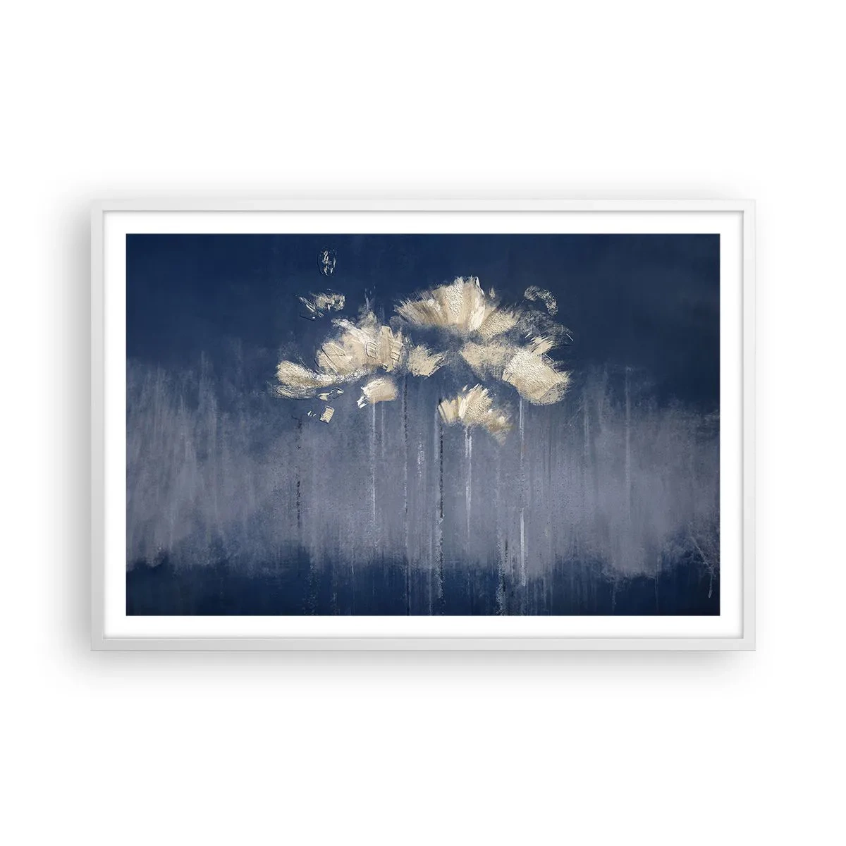 Poster in einem weißen Rahmen - Wie Blütenblätter im Wind - 91x61 cm