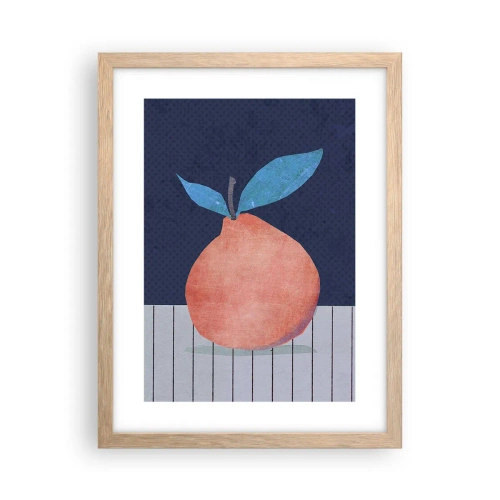 Poster in einem Rahmen aus heller Eiche - Konvexität und Ebene - 30x40 cm