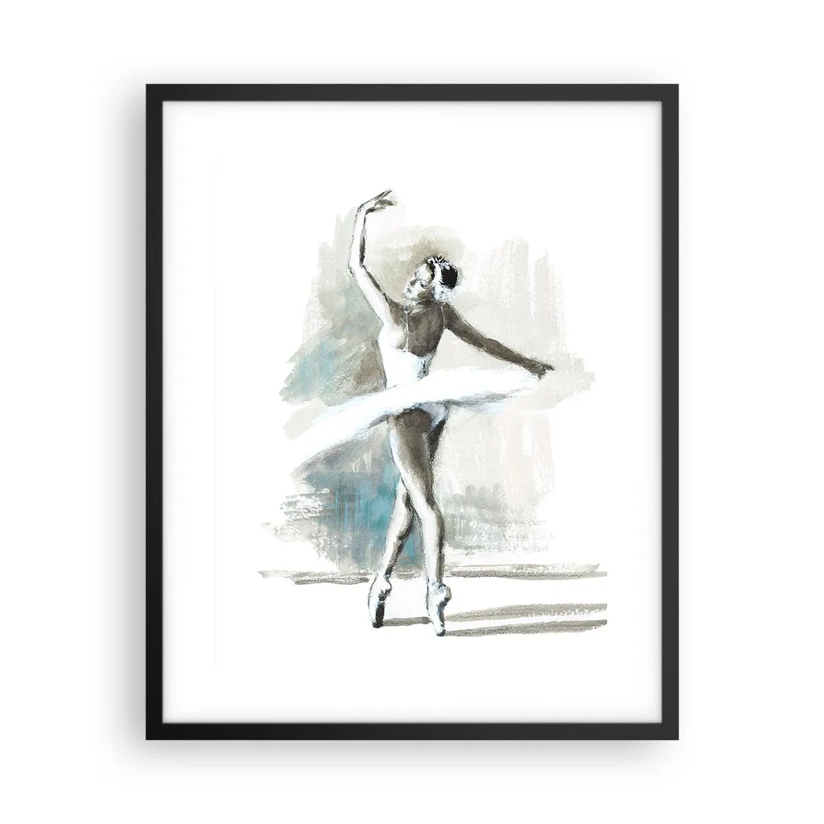 Poster in einem schwarzem Rahmen - In einen Schwan verzaubert - 40x50 cm