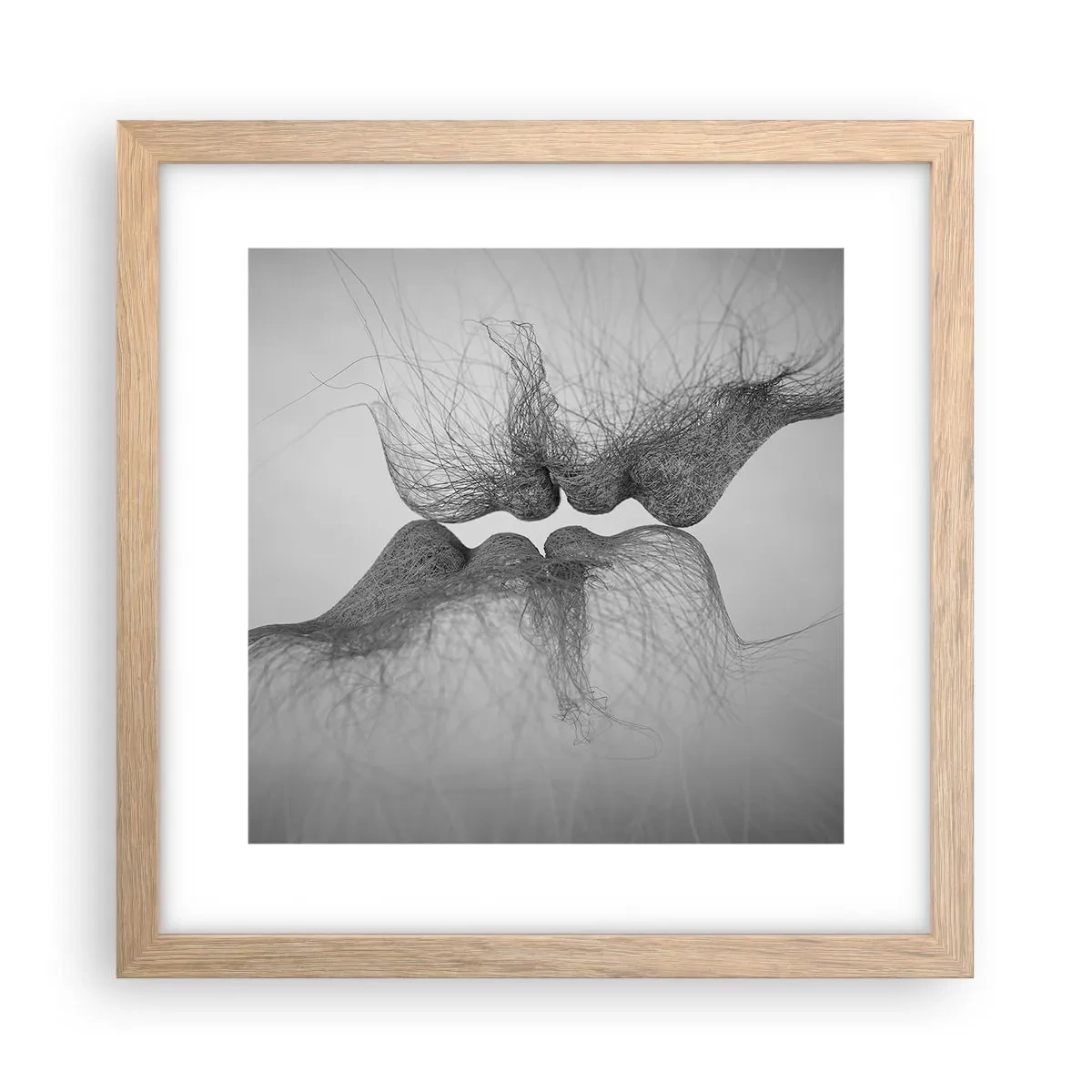 Poster in einem Rahmen aus heller Eiche - Kuss des Windes - 30x30 cm