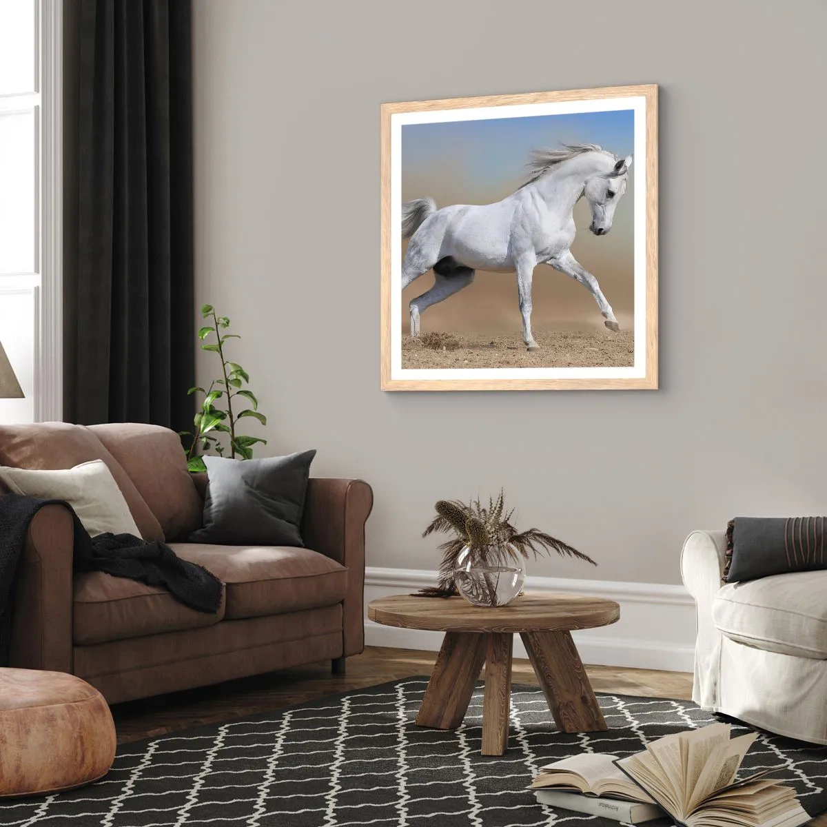 Poster in einem Rahmen aus heller Eiche - Die schönste arabische Sage - 60x60 cm