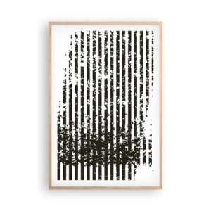 Poster in einem Rahmen aus heller Eiche - Rhythmus und Rauschen - 61x91 cm