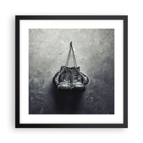 Poster in einem schwarzem Rahmen - Zeit des Kampfes und Zeit des Friedens - 40x40 cm