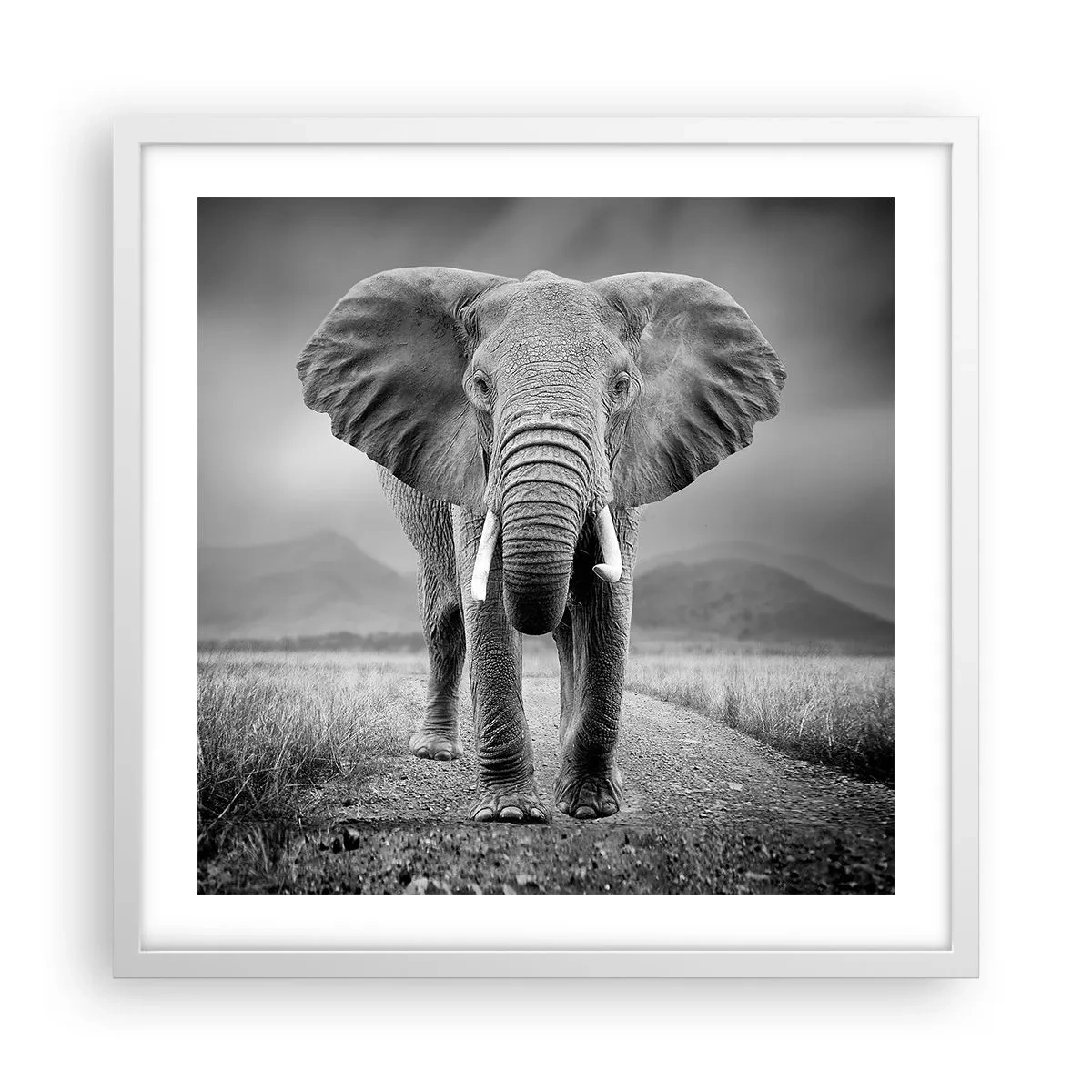 Poster in einem weißen Rahmen - Der Gastgeber heißt willkommen - 50x50 cm