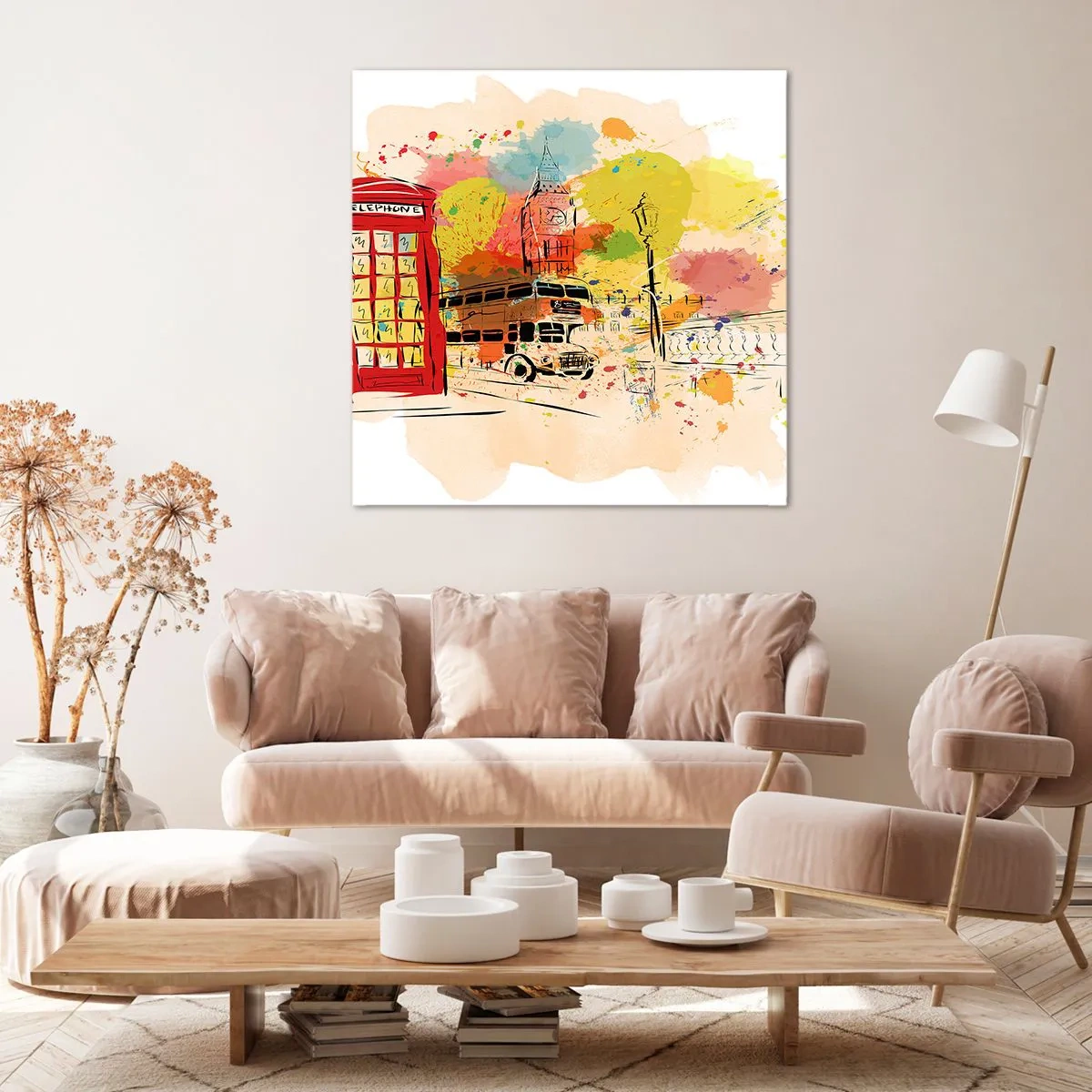 Bild auf Leinwand - Leinwandbild - Die Stadt der Vielfalt - 50x50 cm