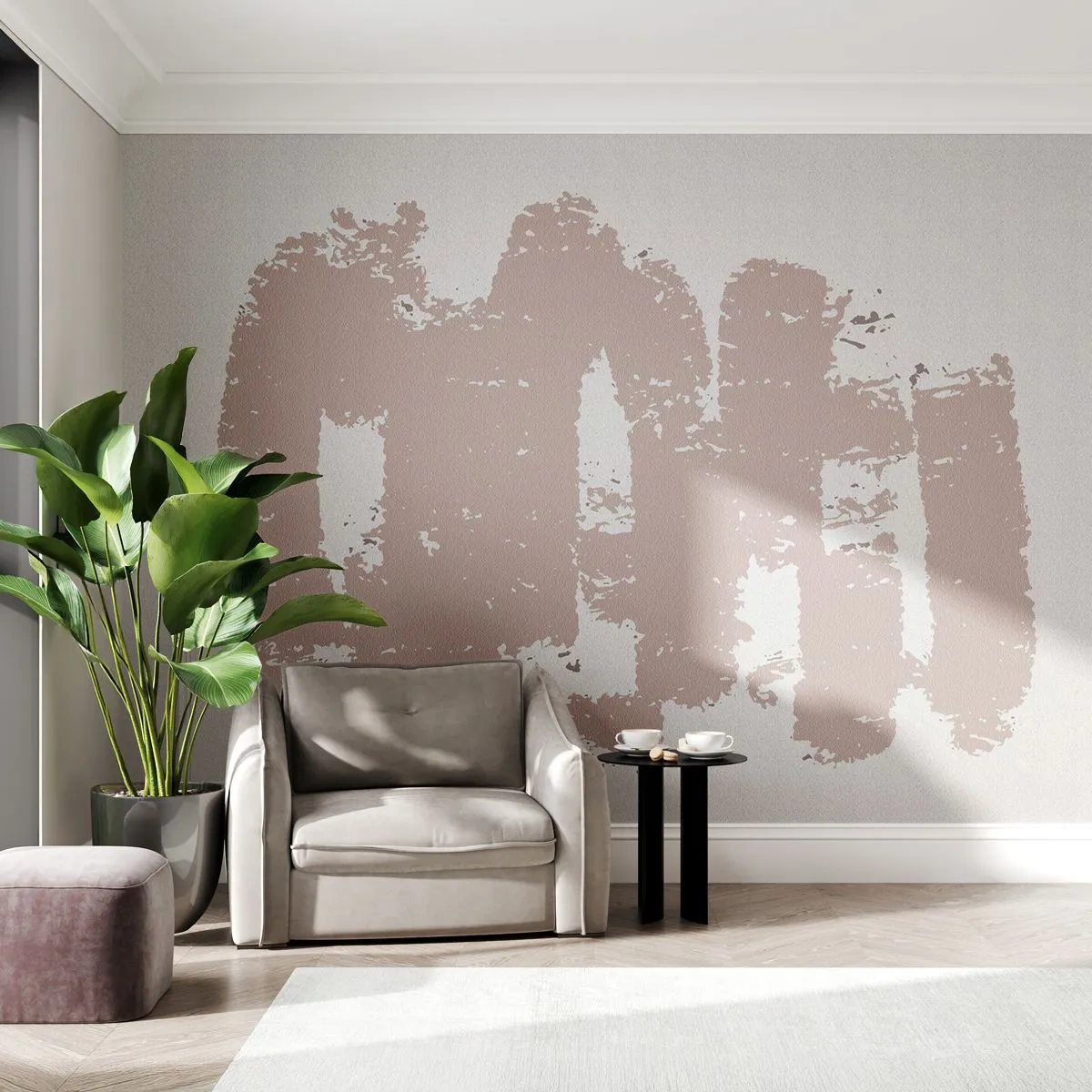 Selbstklebende Fototapete Deluxe Sticker - Abstraktion in zartem Rosa - Abstraktion, Leer, Minimalismus - 500x350 cm