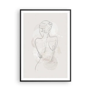 Poster in einem schwarzem Rahmen - Wie ein sensibles Instrument - 70x100 cm