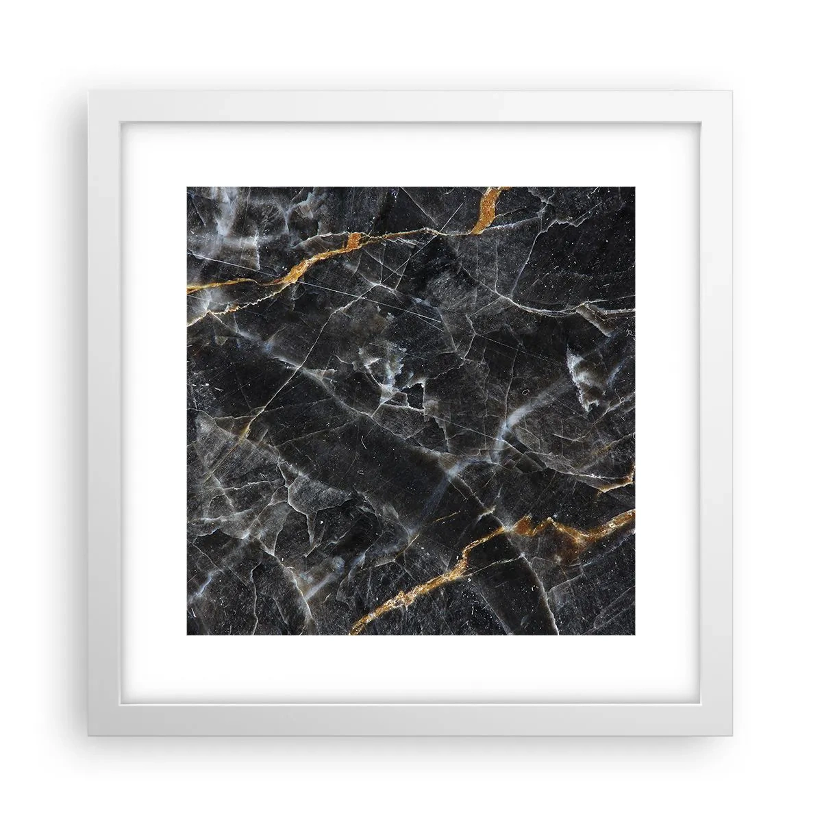 Poster in einem weißen Rahmen - Das Innenleben des Steins - 30x30 cm