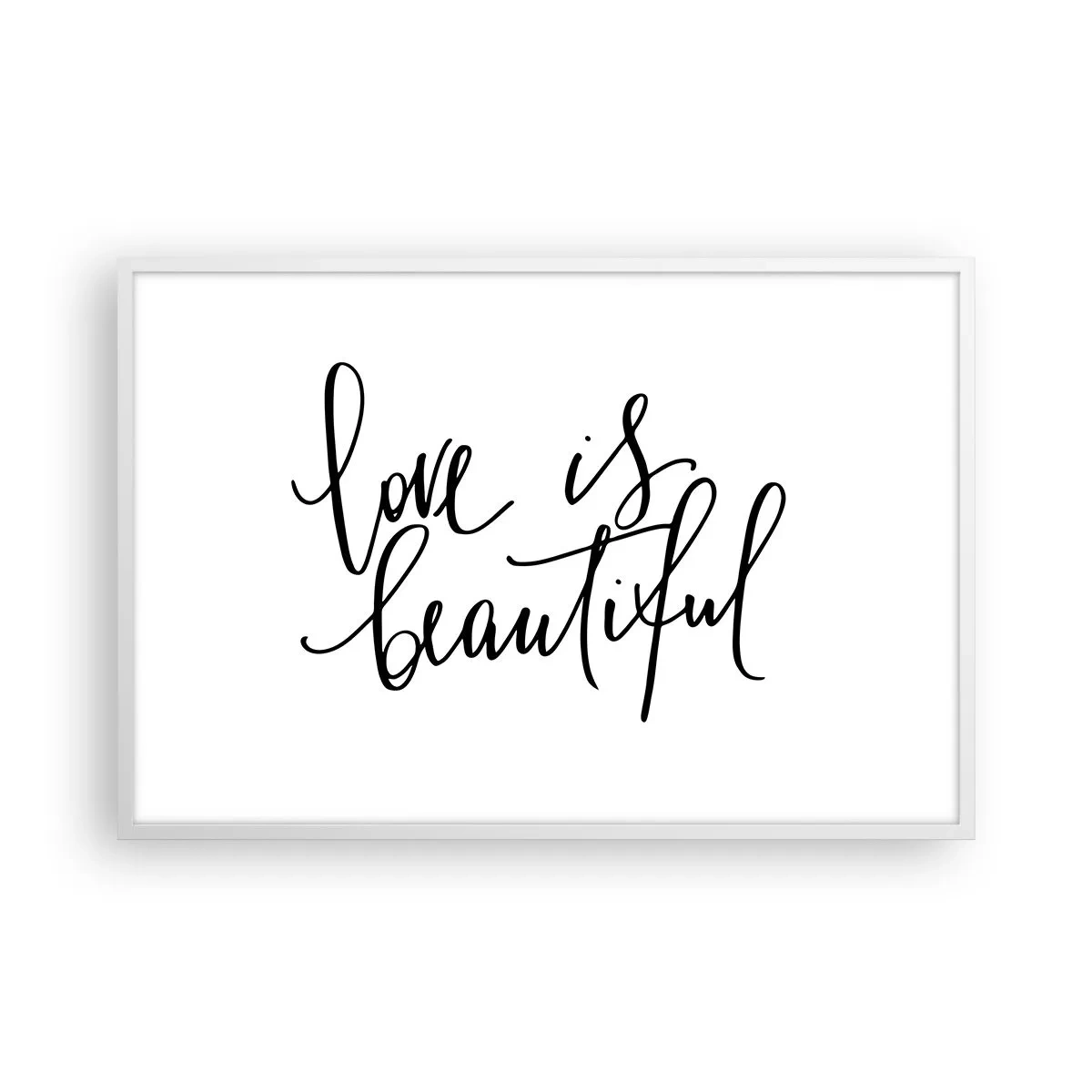 Poster in einem weißen Rahmen - Lies und wiederhol - 91x61 cm