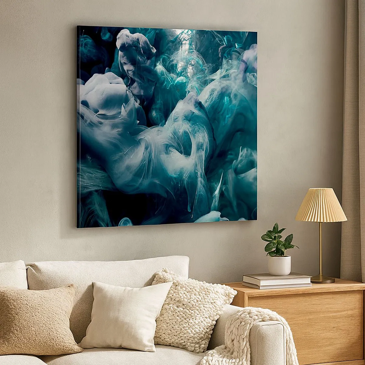 Bild auf Leinwand - Leinwandbild - Farbbewegung - 30x30 cm