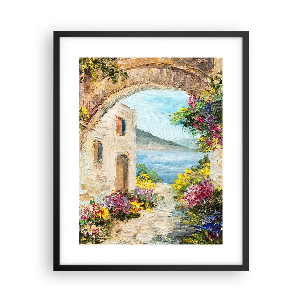 Poster in einem schwarzem Rahmen - Charme einer Küstenprovinz - 40x50 cm