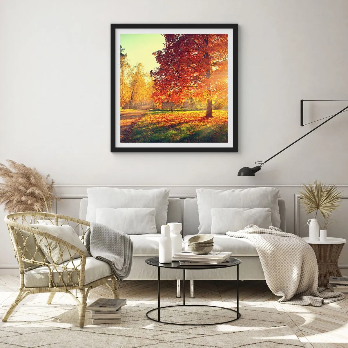 Poster in einem schwarzem Rahmen - Unhöflich ist schön - 40x40 cm