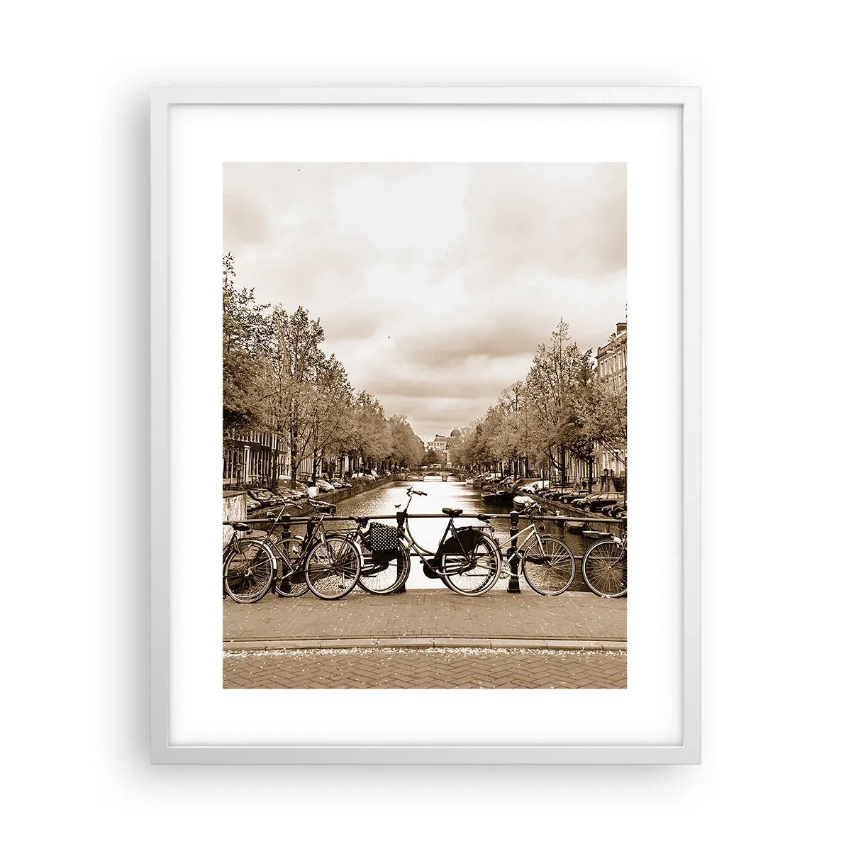 Poster in einem weißen Rahmen - Niederländische Atmosphäre - 40x50 cm