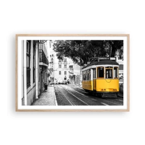 Poster in einem Rahmen aus heller Eiche - Und Fado im Hintergrund - 91x61 cm