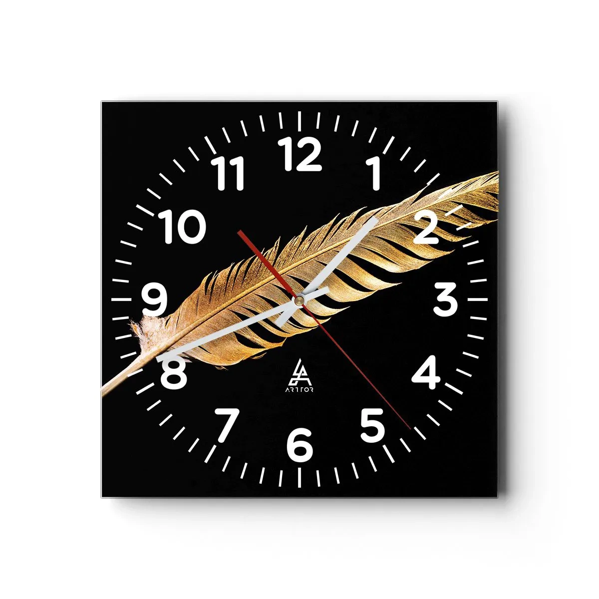 Wanduhr - Glasuhr - Er hat ein ungewöhnliches Schreibtalent ... - 30x30 cm