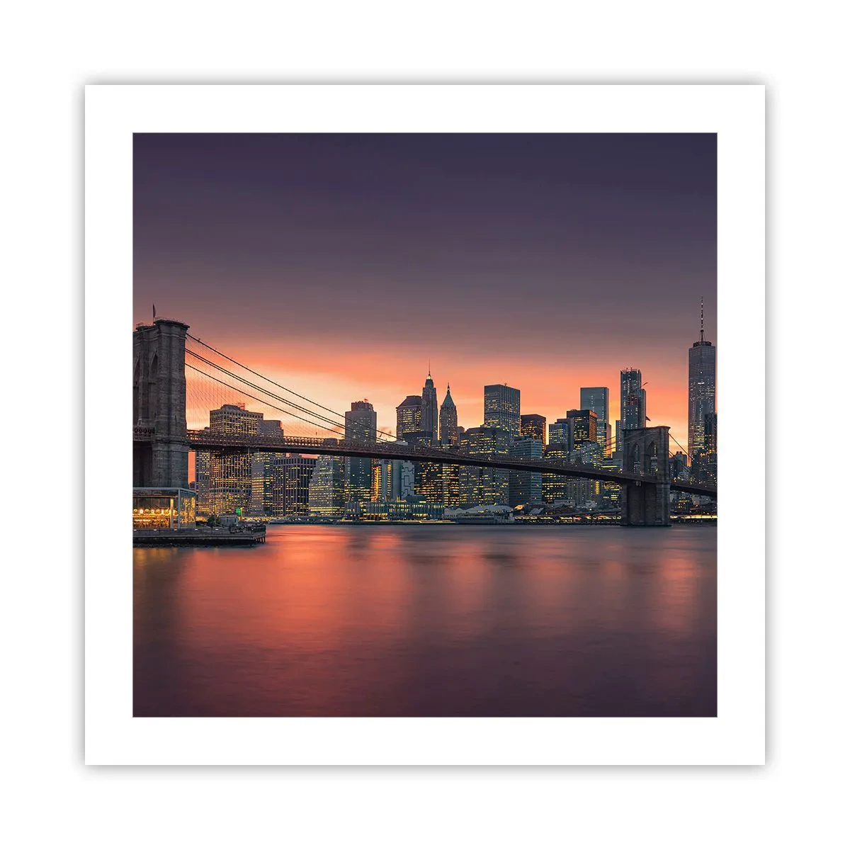 Poster - Eingetaucht in lila Stille - 50x50 cm