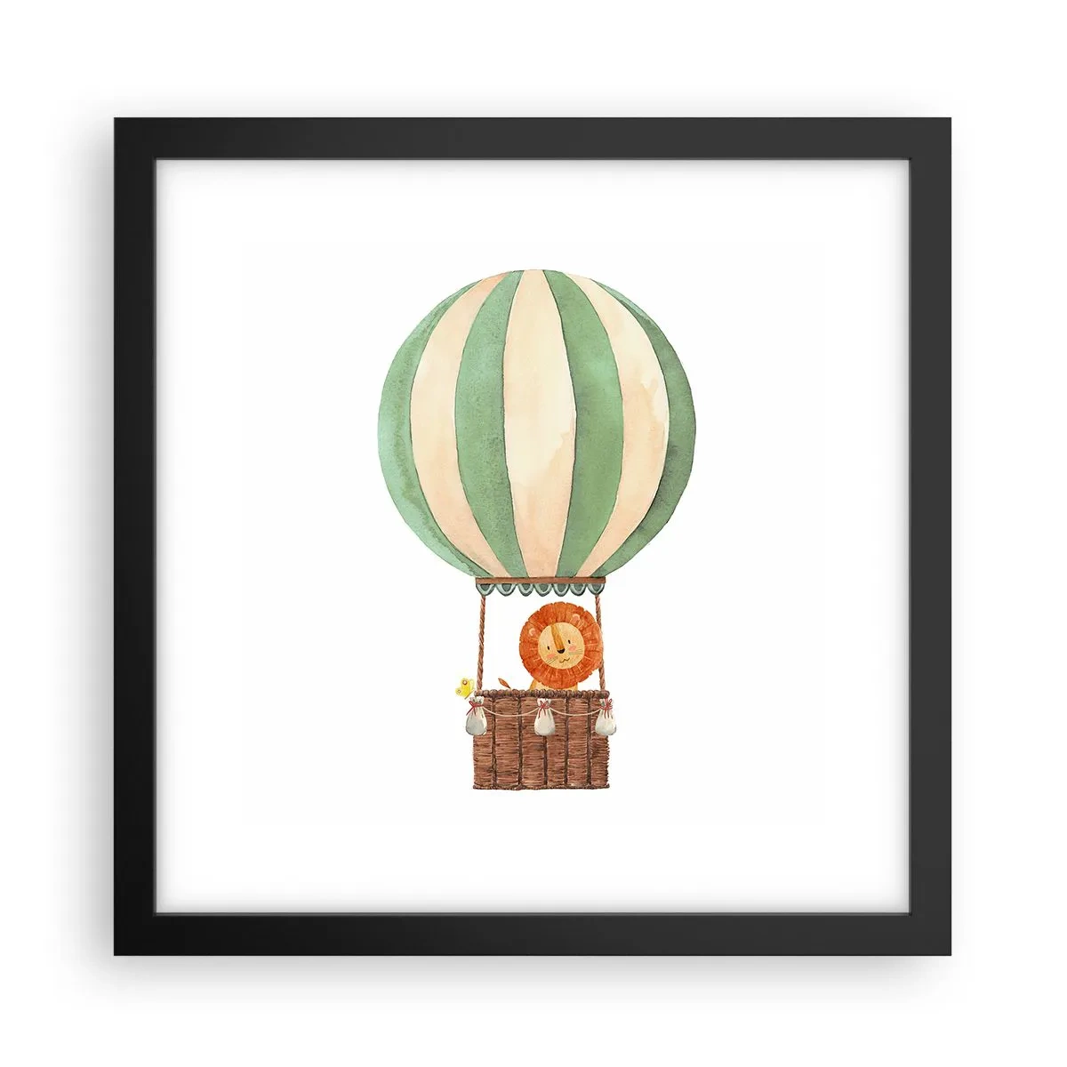 Poster in einem schwarzem Rahmen - Leons Reisen - 30x30 cm